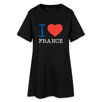 J’ADORE LA FRANCE - Robe T-shirt Femme - noir - Devant