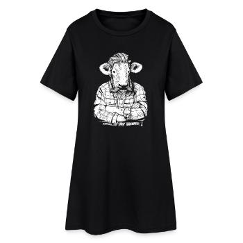 Mister Beef (white version) - Women’s T-Shirt Dress - black - Front