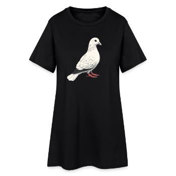 Pigeon Blanc Pigeon de ville Pigeon ramier Colombes blanches - Robe T-shirt Femme - noir - Devant