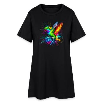 Colibri - Robe T-shirt Femme - noir - Devant