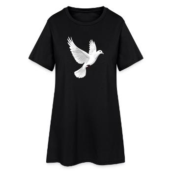 Colombe Blanche Paix Paix Bois Colombe Colombes Blanches - Robe T-shirt Femme - noir - Devant