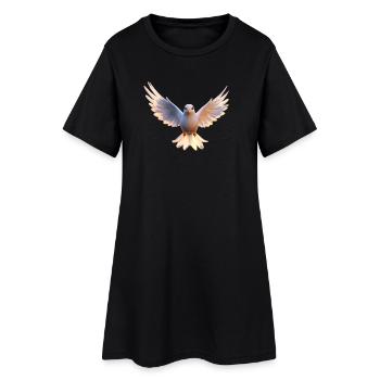 Colombe Blanche Paix Paix Bois Colombe Colombes Blanches - Robe T-shirt Femme - noir - Devant