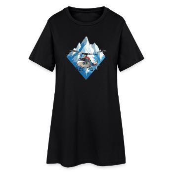 Hélicoptères en opérations hivernales - Robe T-shirt Femme - noir - Devant