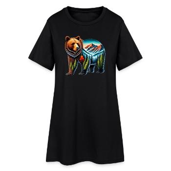 Bear - Women’s T-Shirt Dress - black - Front