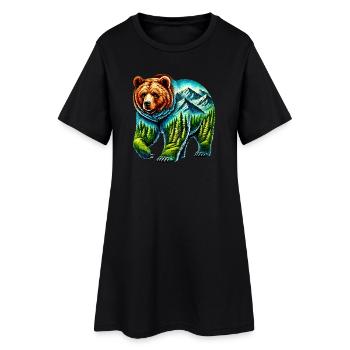 Bear - Women’s T-Shirt Dress - black - Front