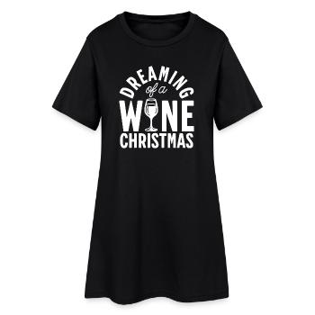 Vin Noël - Robe T-shirt Femme - noir - Devant