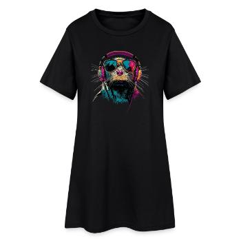 Taupe avec des lunettes de soleil Love Cute Moles - Robe T-shirt Femme - noir - Devant