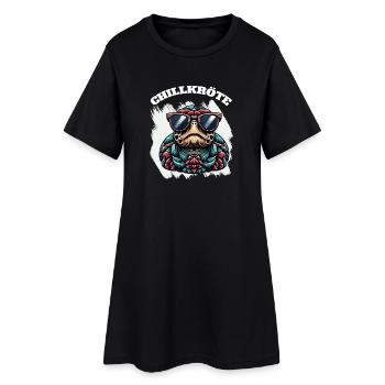 Art collectif de la tortue avec des lunettes de soleil - Robe T-shirt Femme - noir - Devant
