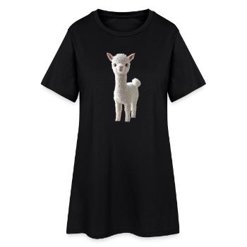 Alpaka Süßes Lama Farm Life Is Better With Alpakas - Frauen T-Shirt-Kleid - Schwarz - Vorne