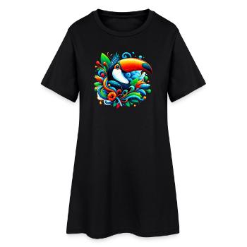 Toucan - Women’s T-Shirt Dress - black - Front