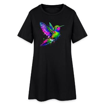 Colibri - Robe T-shirt Femme - noir - Devant