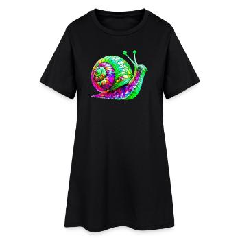 Escargot - Robe T-shirt Femme - noir - Devant