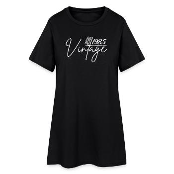 Vintage 1985 Geschenkidee Geburtstagsparty 41ter - Frauen T-Shirt-Kleid - Schwarz - Vorne