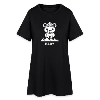 Papa Babybär Vater Vater Sohn Matching - Frauen T-Shirt-Kleid - Schwarz - Vorne