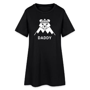Bär Babybär Vater Vater Sohn Matching - Frauen T-Shirt-Kleid - Schwarz - Vorne