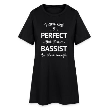 Humour parfait bassiste femme homme - Robe T-shirt Femme - noir - Devant