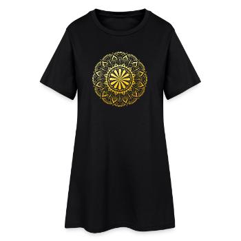 Mandala - Robe T-shirt Femme - noir - Devant