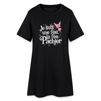 Je Suis Une Fee La Fee Pachier - Robe T-shirt Femme - noir - Devant