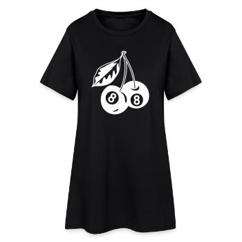 Cerises à 8 boules minimalistes et créatives - Robe T-shirt Femme - noir - Devant