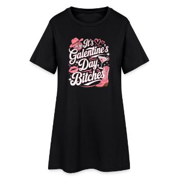 Fête amusante pour la Saint-Valentin - Robe T-shirt Femme - noir - Devant