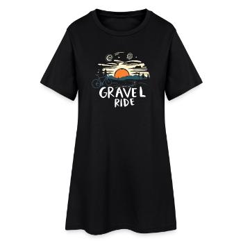 Gravel Ride cadeau pour un cycliste - gravel bike - Robe T-shirt Femme - noir - Devant