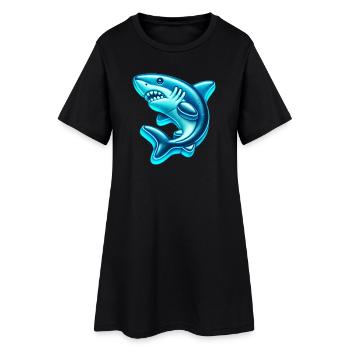Requin - Robe T-shirt Femme - noir - Devant