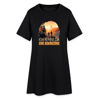 Ich kenne da eine Abkürzung - Frauen T-Shirt-Kleid - Schwarz - Vorne