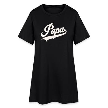 Script classique de Papa - Robe T-shirt Femme - noir - Devant