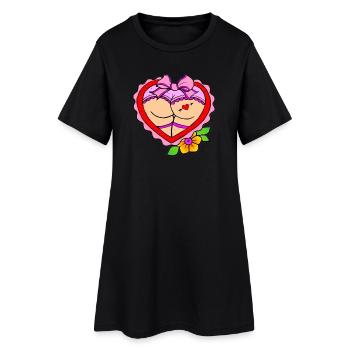drôle amusant lol rire - Robe T-shirt Femme - noir - Devant