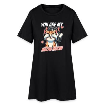 Vous êtes mon miaou miaou, chats mignons Saint-Valentin - Robe T-shirt Femme - noir - Devant