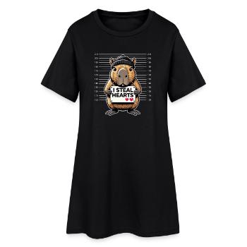 I Steal Hearts – Drôle de Capybara pour la Saint-Valentin - Robe T-shirt Femme - noir - Devant
