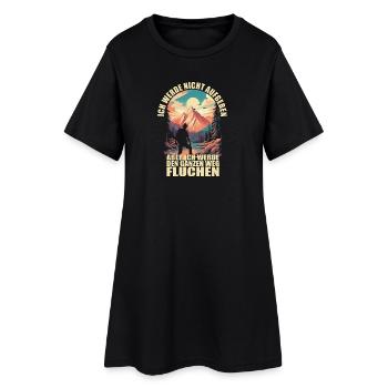 Ich werde nicht aufgeben, aber.... - Frauen T-Shirt-Kleid - Schwarz - Vorne
