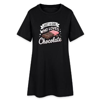 Juste une fille qui aime le chocolat - Robe T-shirt Femme - noir - Devant