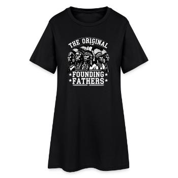 Les premiers Pères fondateurs - Robe T-shirt Femme - noir - Devant