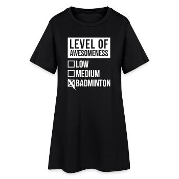 badminton - Robe T-shirt Femme - noir - Devant