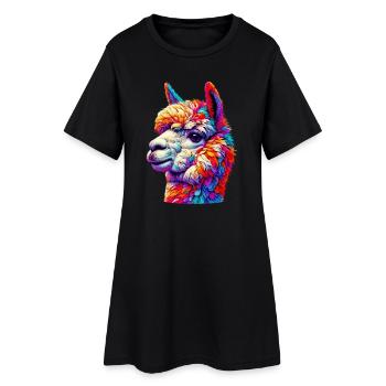 Alpaga - Robe T-shirt Femme - noir - Devant