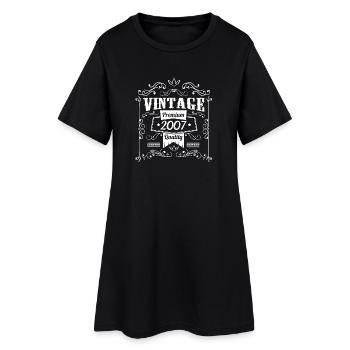 Millésime d’anniversaire 2007 - Robe T-shirt Femme - noir - Devant