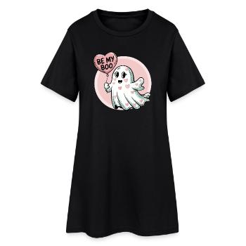 Be My Boo – Cute Ghost Valentine's Design - Women’s T-Shirt Dress - black - Front