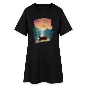 Le son du silence - Soleil couchant - Robe T-shirt Femme - noir - Devant