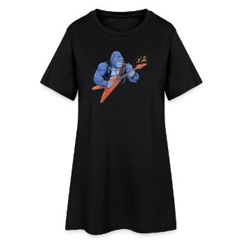 Gorille à bascule - Robe T-shirt Femme - noir - Devant