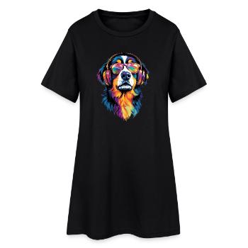 Bernese Mountain Dog Cute Dogs Swiss Mountain Dogs - Women’s T-Shirt Dress - black - Front