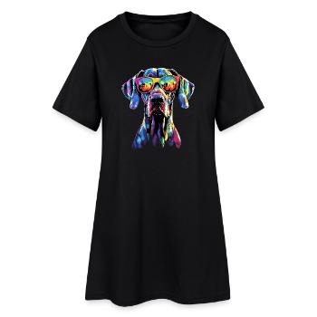 Great Dane Hatz Male Saupacker Great Dane - Women’s T-Shirt Dress - black - Front