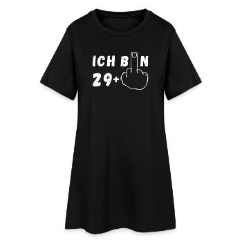 Ich bin 29+ Stinkefinger Geburtstag Geschenk ab 30 - Frauen T-Shirt-Kleid - Schwarz - Vorne