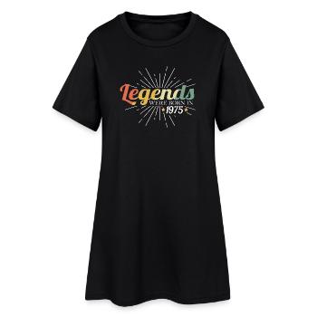 Anniversaire Légende rétro Né en 1975 - Robe T-shirt Femme - noir - Devant
