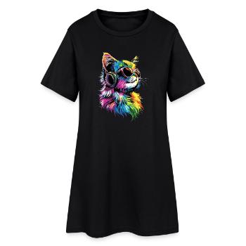 Chat Ragdoll Chat Ragdoll Chat Mignon Chats Ragdoll - Robe T-shirt Femme - noir - Devant