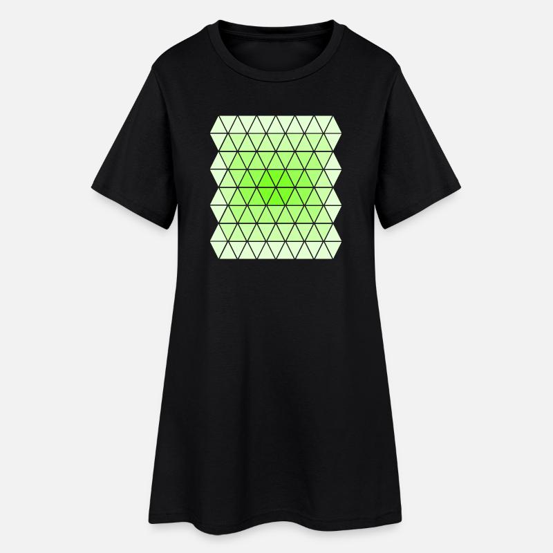 Green Gradient Pattern - Women’s T-Shirt Dress - black