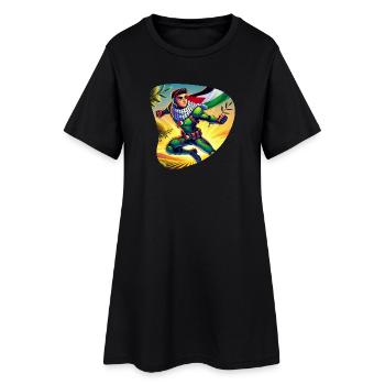 Falastin Héros - Robe T-shirt Femme - noir - Devant