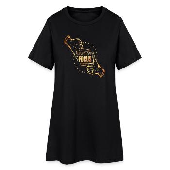 Never lose focus - Frauen T-Shirt-Kleid - Schwarz - Vorne