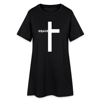 'Grace' - Faith-Based Clothing - Christianity - Women’s T-Shirt Dress - black - Front