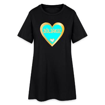ZÖLIAKIE HERZ DÜNNDARM - Frauen T-Shirt-Kleid - Schwarz - Vorne